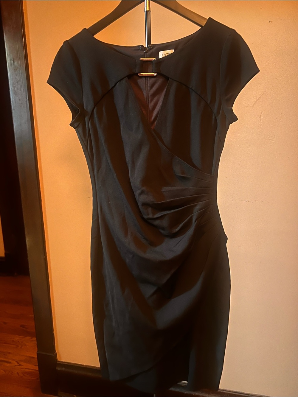 Cache Black Little Dress with Buckle Accent
